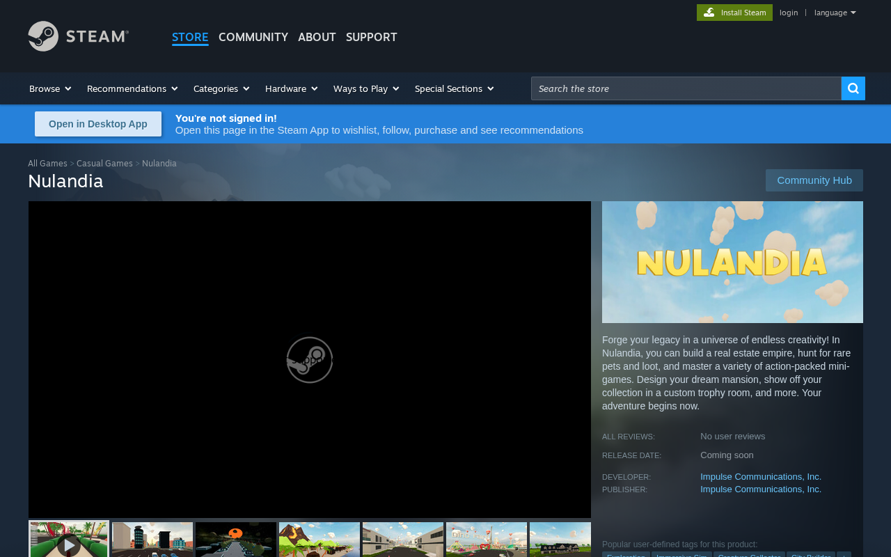 Nulandia on Steam