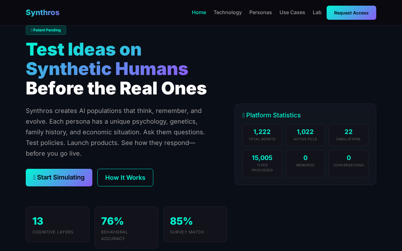 Synthros – Population Intelligence Platform